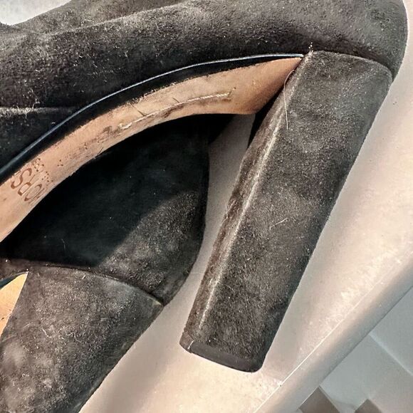 Michael Kors Womens VINTAGE Y2K Zip Block Heels Platform Ankle Boots Black Size - Picture 5 of 7